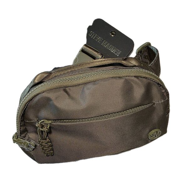 Steve Madden Other - Steve Madden Army Green Fanny Pack Waist Bag Adjustable Crossbody Zippered NEW